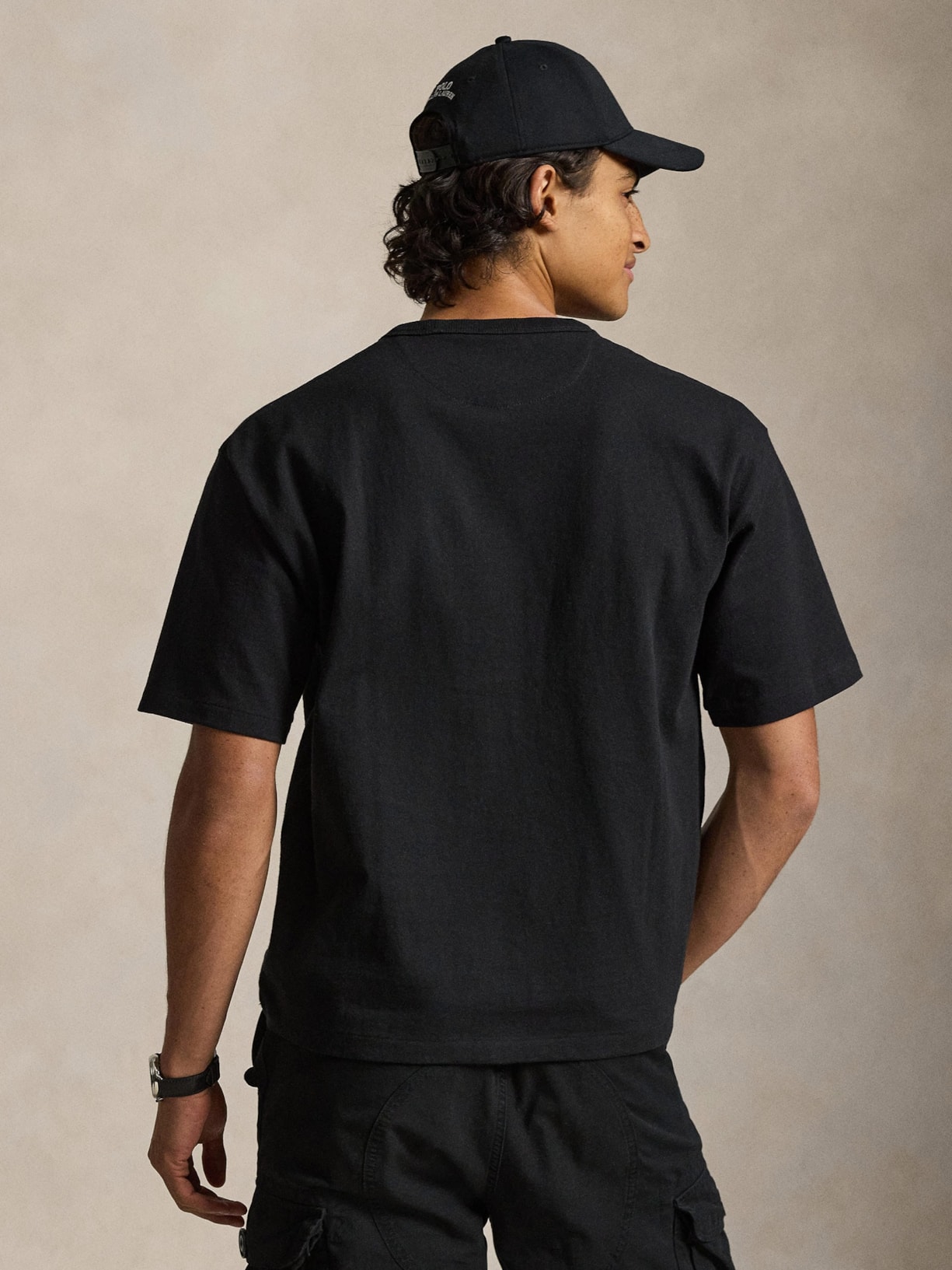 Camiseta Masculina Manga Curta Classic Logo Bordado Preto Polo Ralph Lauren