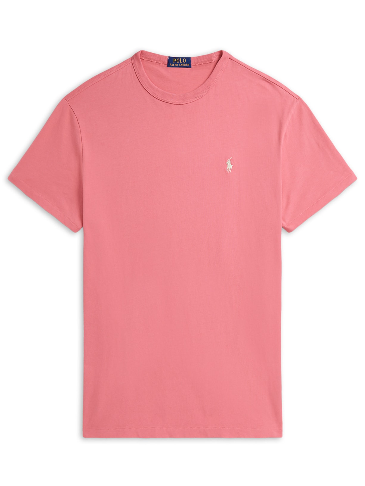 Camiseta Masculina Manga Curta Classic Logo Bordado - Rosa