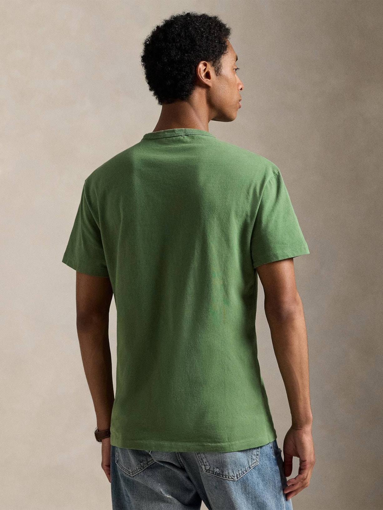 Camiseta Masculina Manga Curta Classic Logo Bordado Verde Polo Ralph Lauren