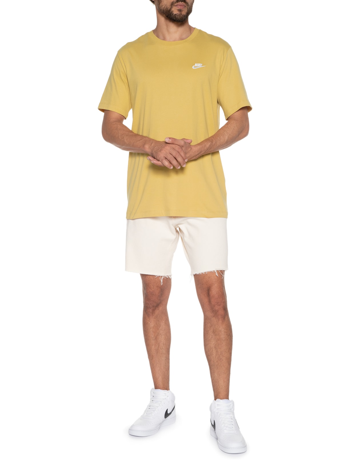 Camiseta Masculina Manga Curta Club Tee Amarelo Nike