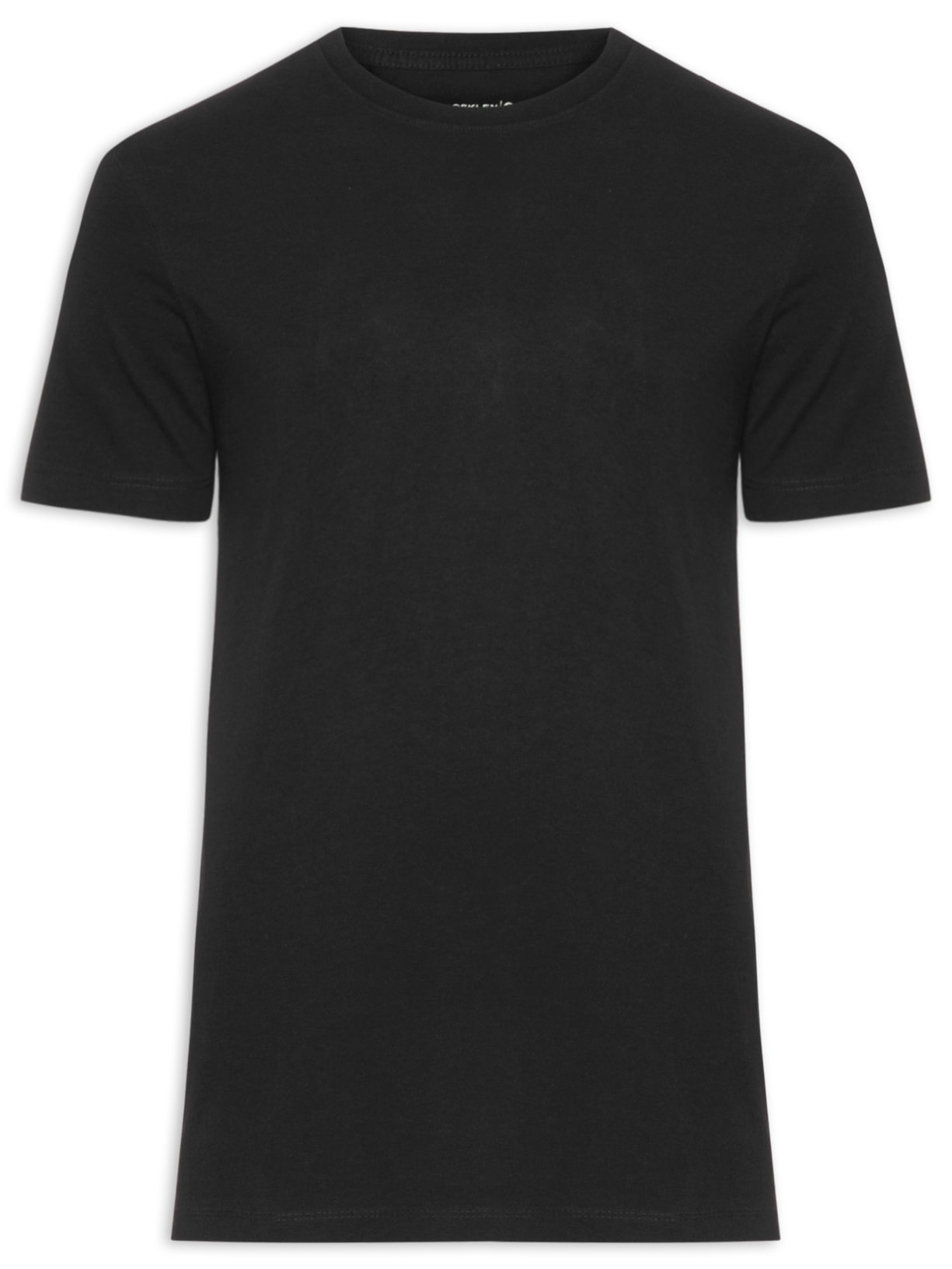 Camiseta Masculina Manga Curta Color Cotton - Preto