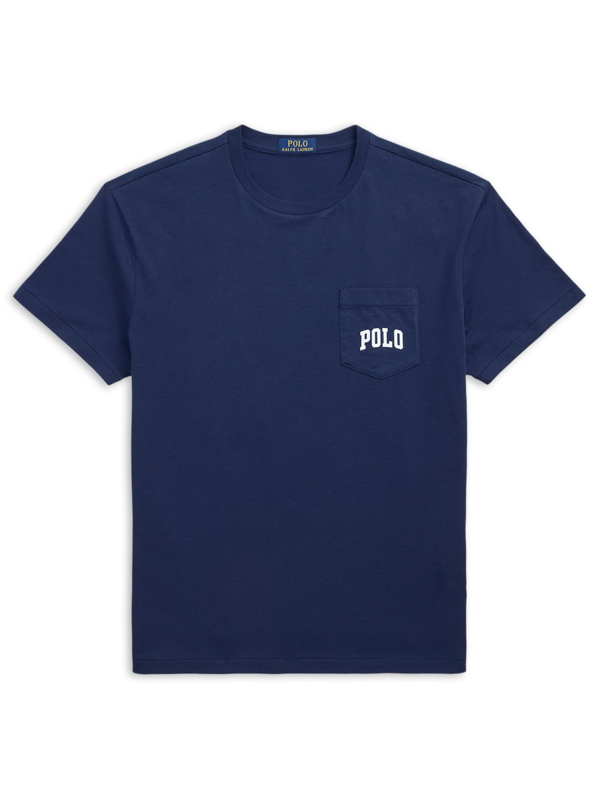 Camiseta Masculina Manga Curta Com Bolso Seasonal Bear Azul Polo Ralph Lauren