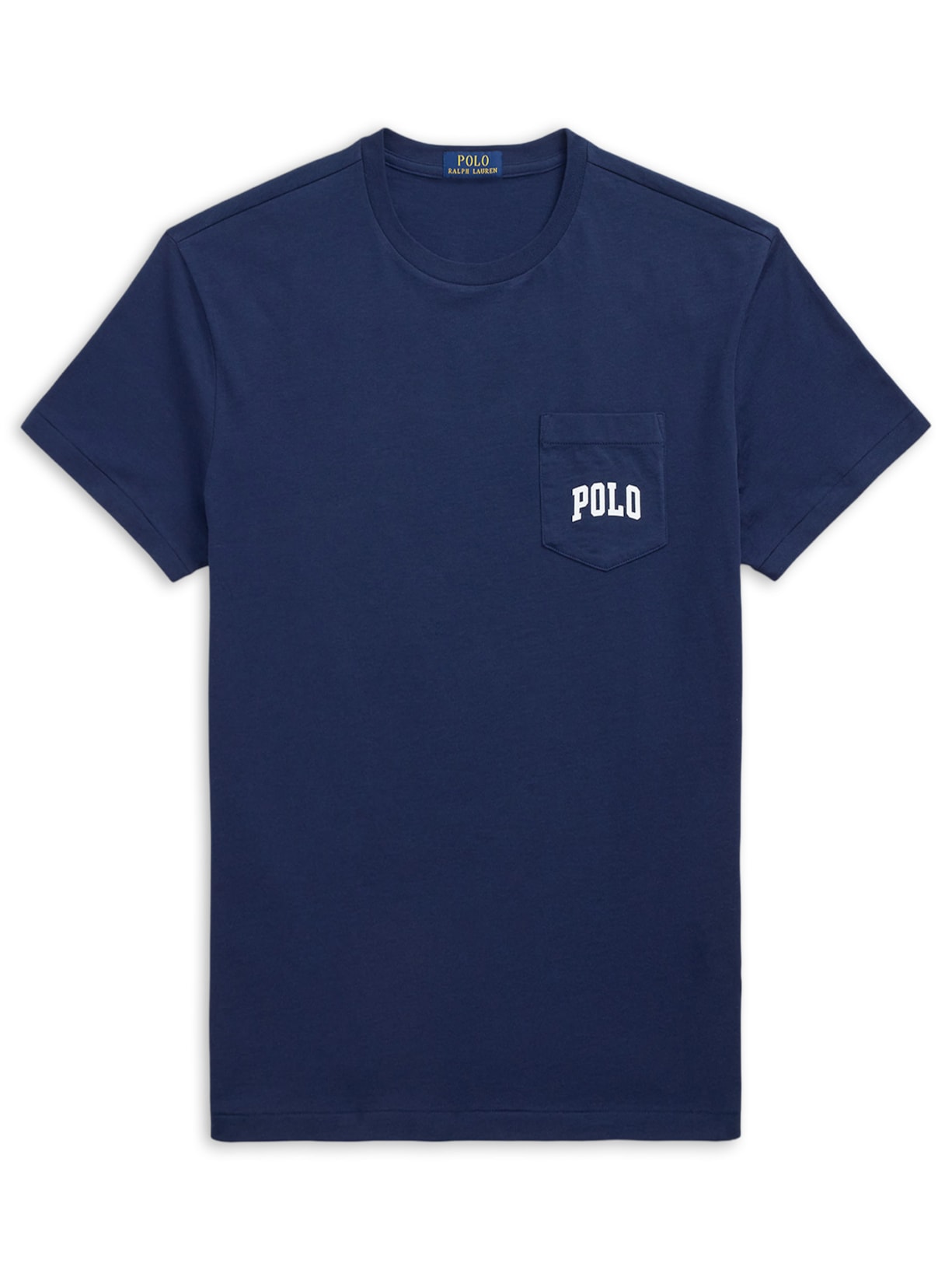 Camiseta Masculina Manga Curta Com Bolso Seasonal Bear Azul Polo Ralph Lauren