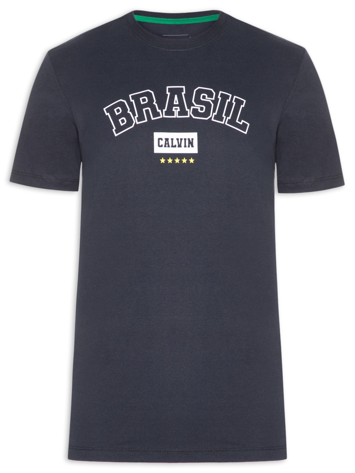 Camiseta Masculina Manga Curta Copa Azul Calvin Klein Jeans