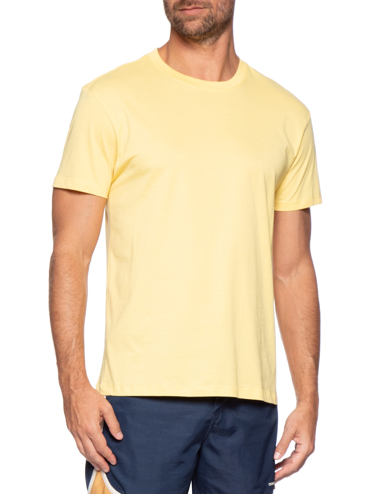 Camiseta Masculina Manga Curta Cores Amarelo Reserva