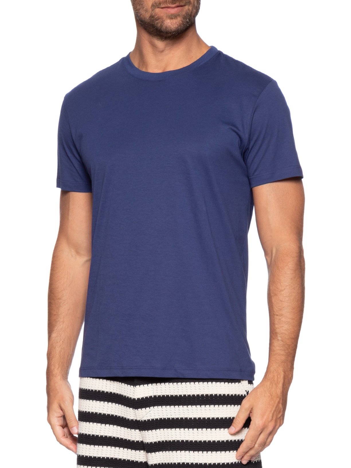 Camiseta Masculina Manga Curta Cores Azul Reserva