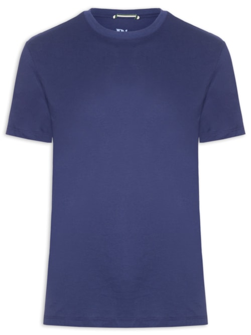 Camiseta Masculina Manga Curta Cores - Azul