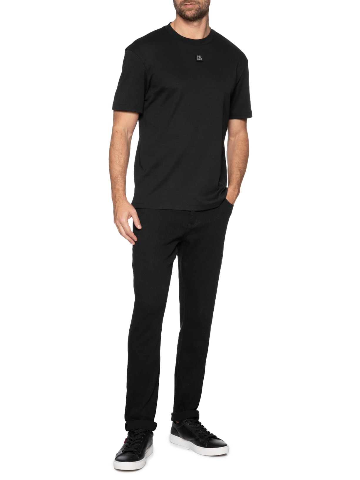 Camiseta Masculina Manga Curta Dalile Preto Hugo