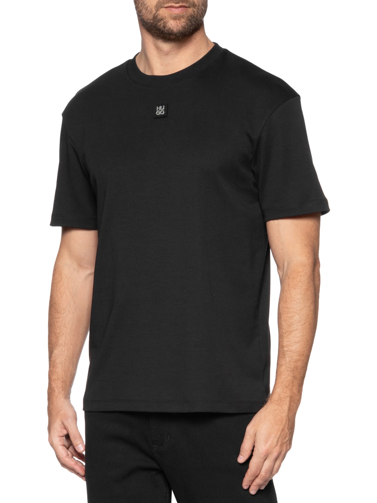 Camiseta Masculina Manga Curta Dalile Preto Hugo