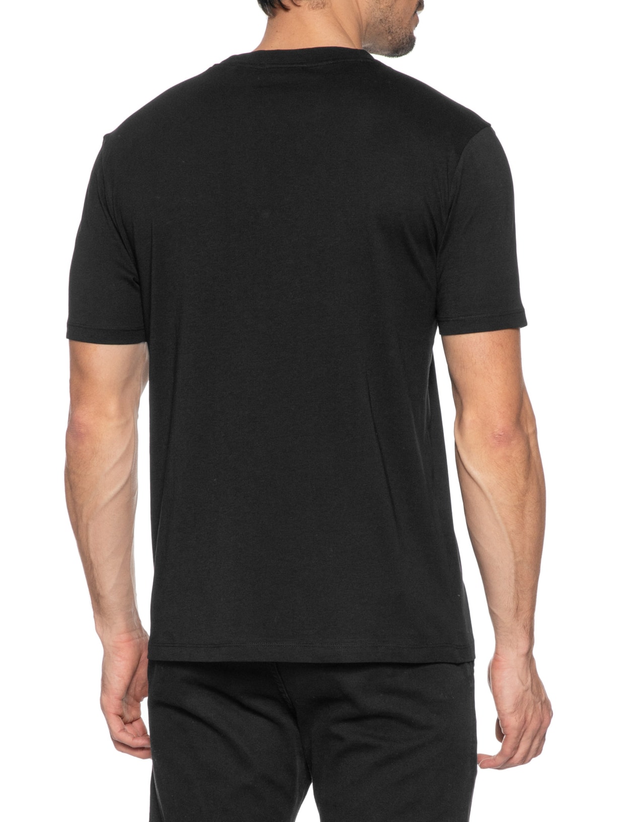 Camiseta Masculina Manga Curta Dapusi Preto Hugo