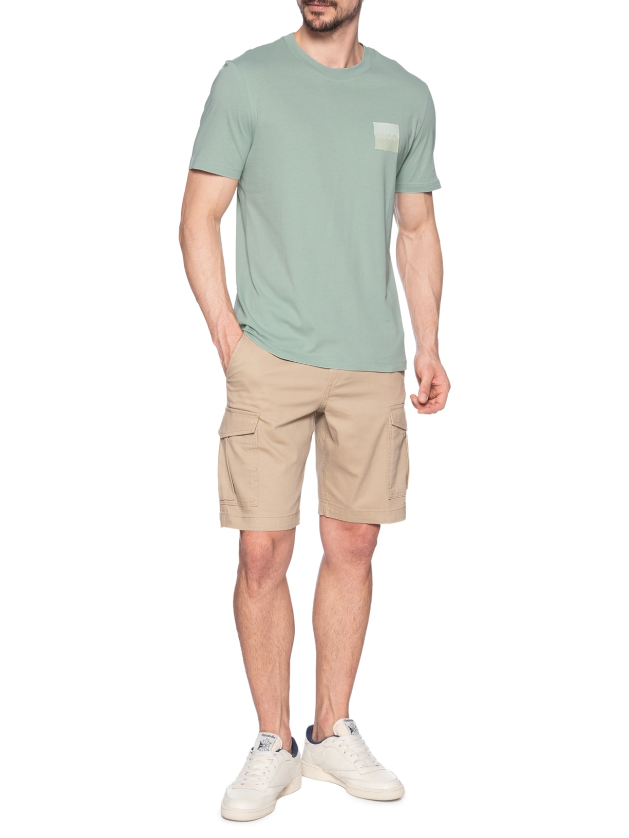 Camiseta Masculina Manga Curta Dapusi Verde Hugo