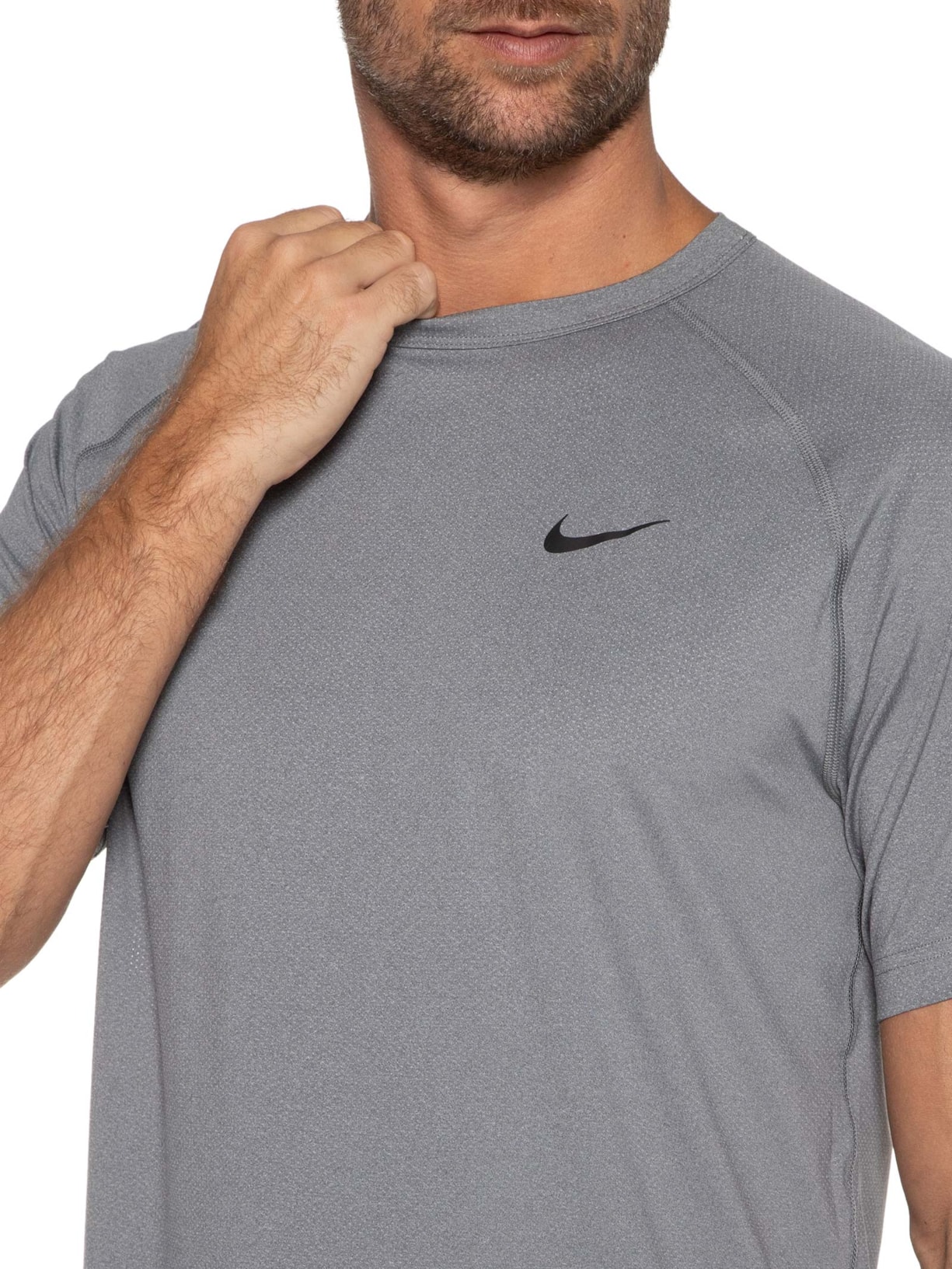 Camiseta Masculina Manga Curta Df Ready Ss Cinza Nike