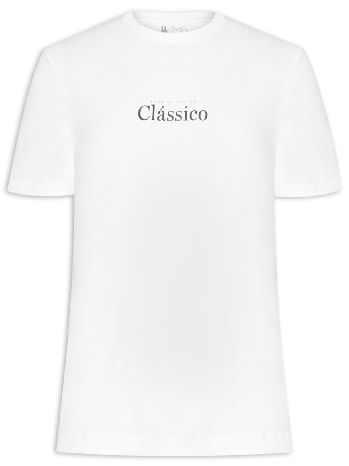 Camiseta Masculina Manga Curta Dia De Clássico Branco Foxton