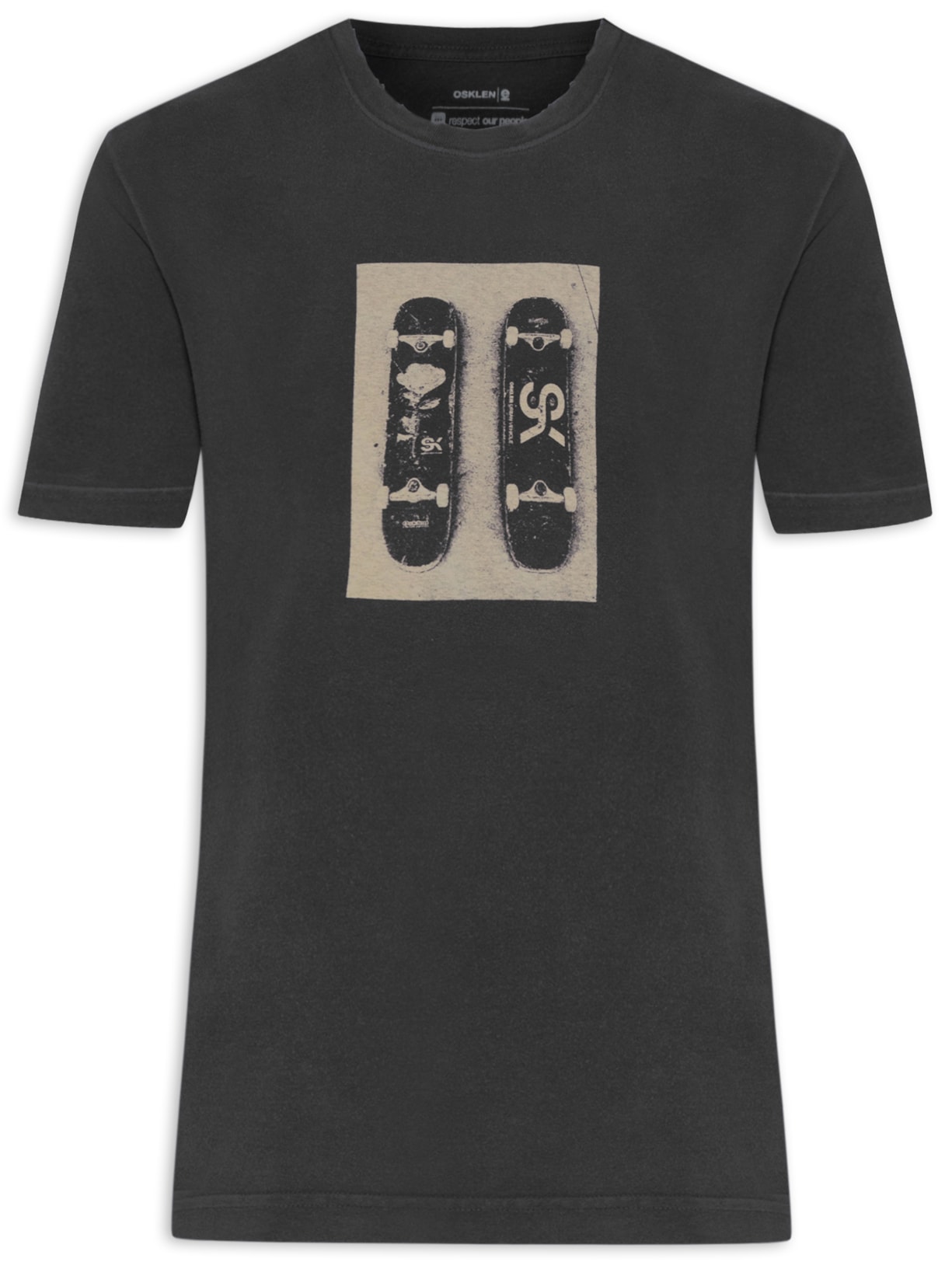 Camiseta Masculina Manga Curta Diferenciada Malhão - Preto