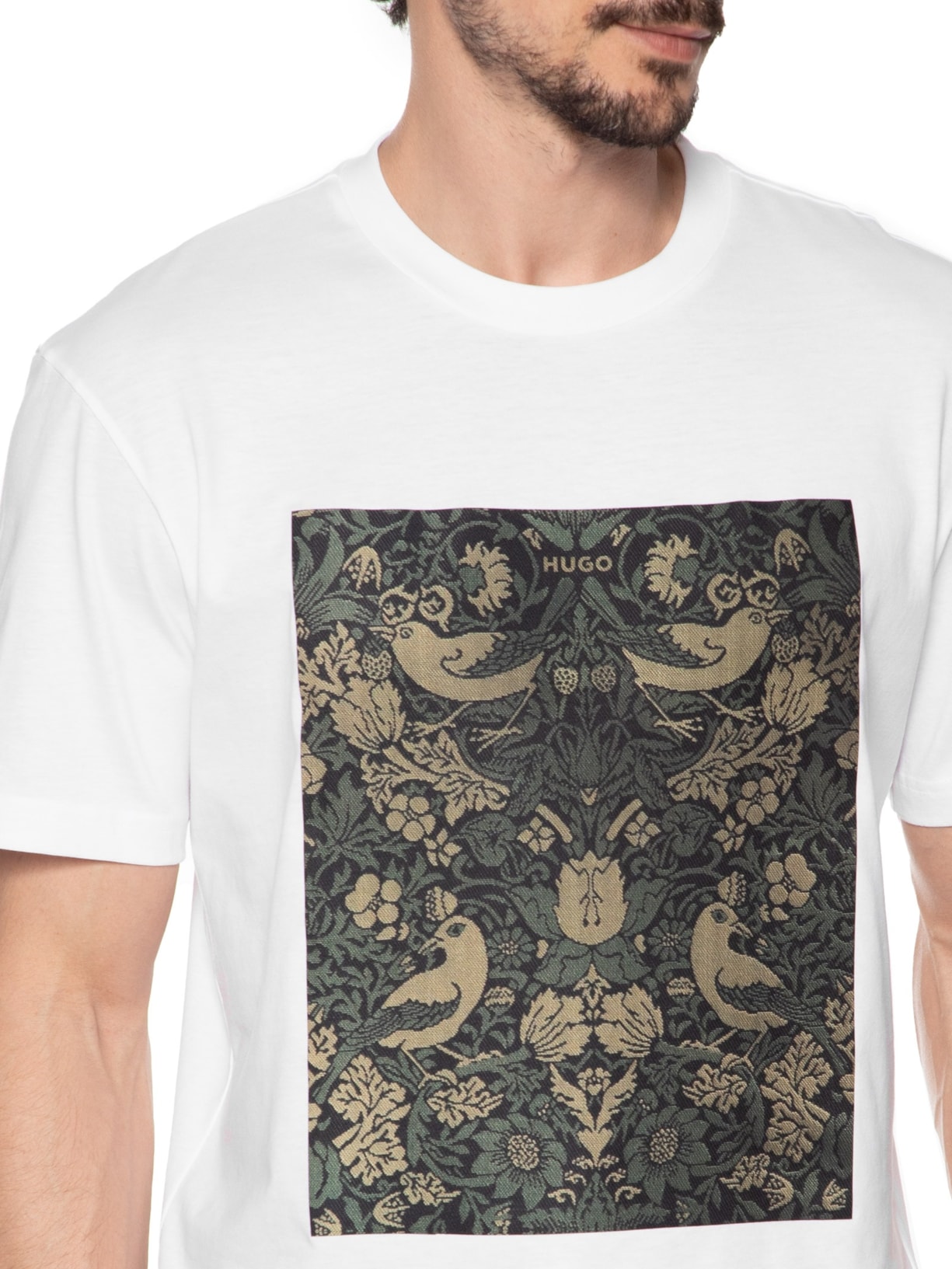 Camiseta Masculina Manga Curta Dipasly Branco Hugo