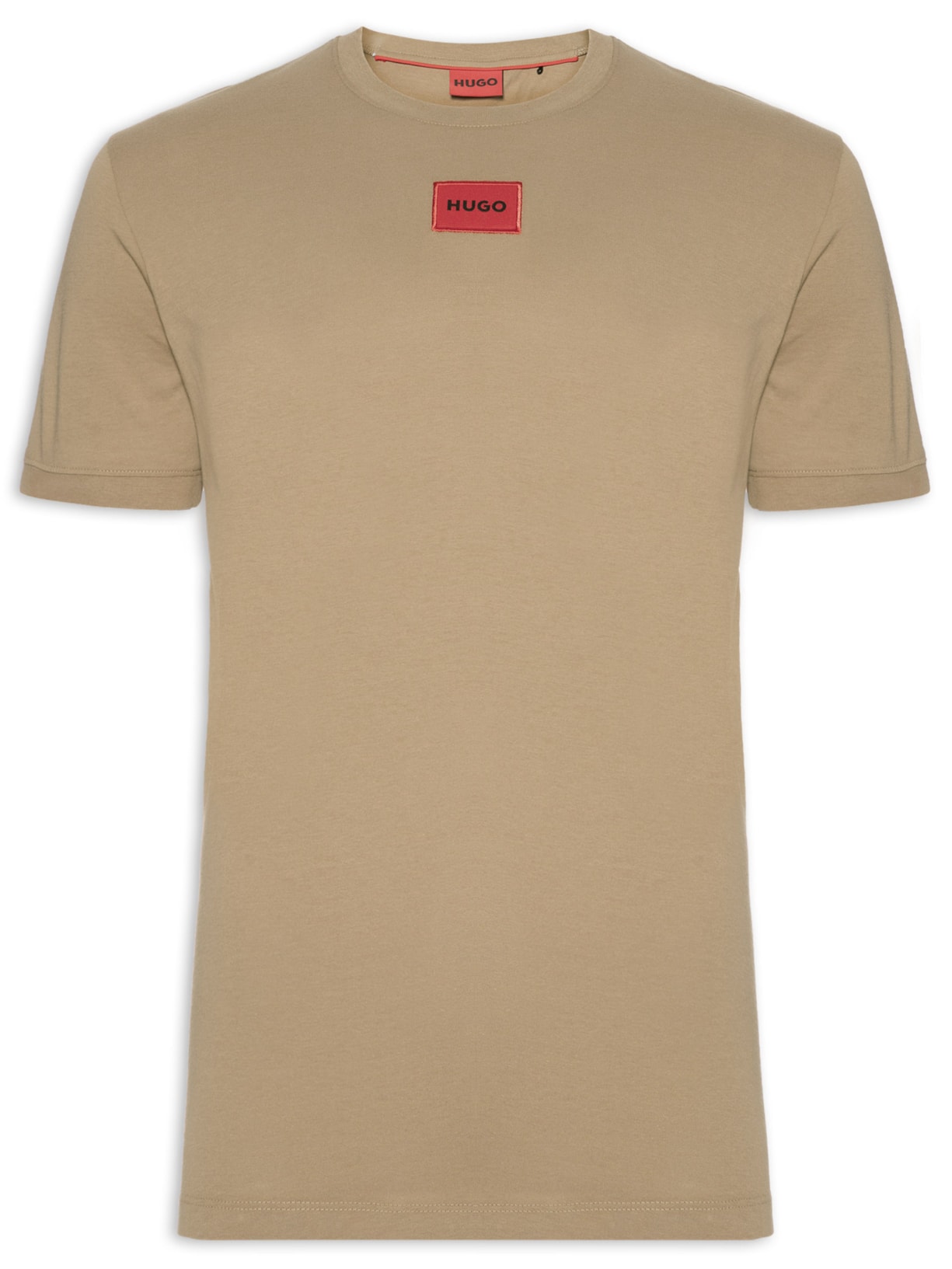 Camiseta Masculina Manga Curta Diragolino Bege Hugo