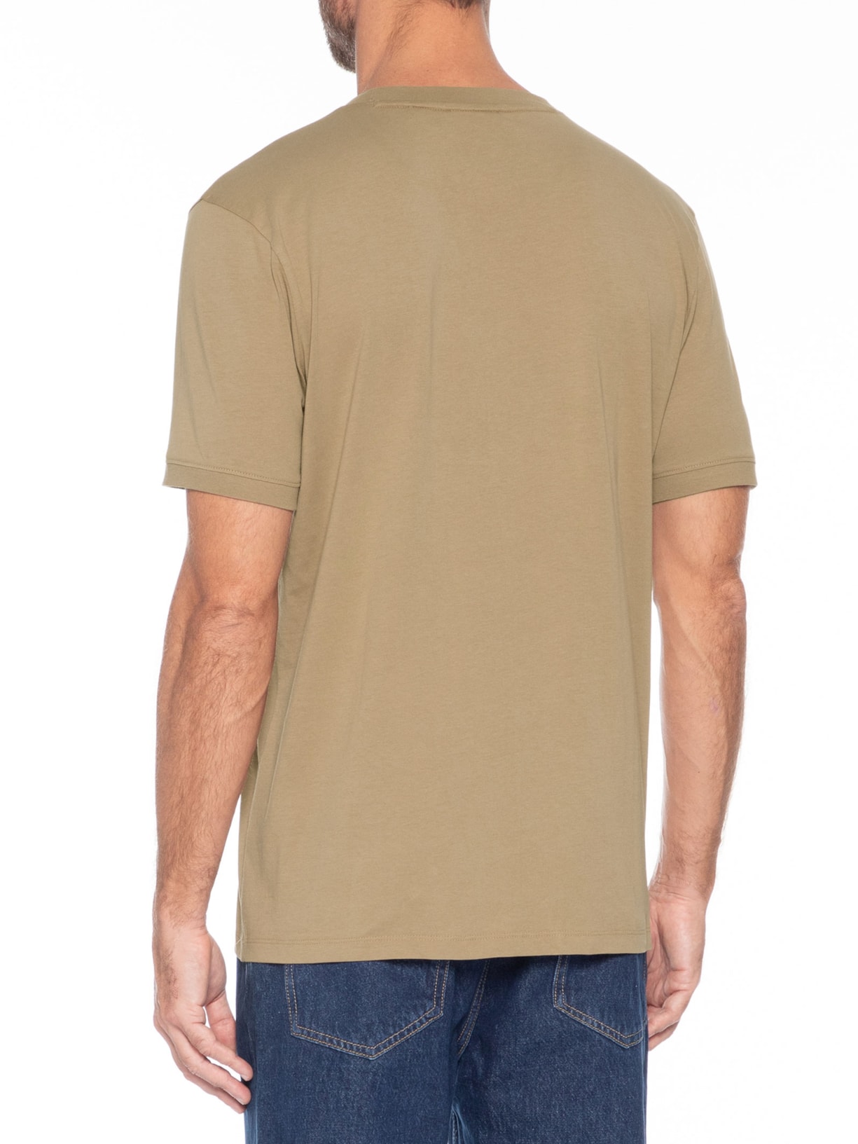 Camiseta Masculina Manga Curta Diragolino Bege Hugo