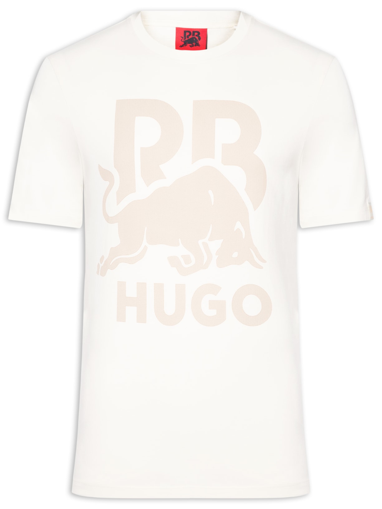 Camiseta Masculina Manga Curta Dlix Collab Red Bull Branco Hugo