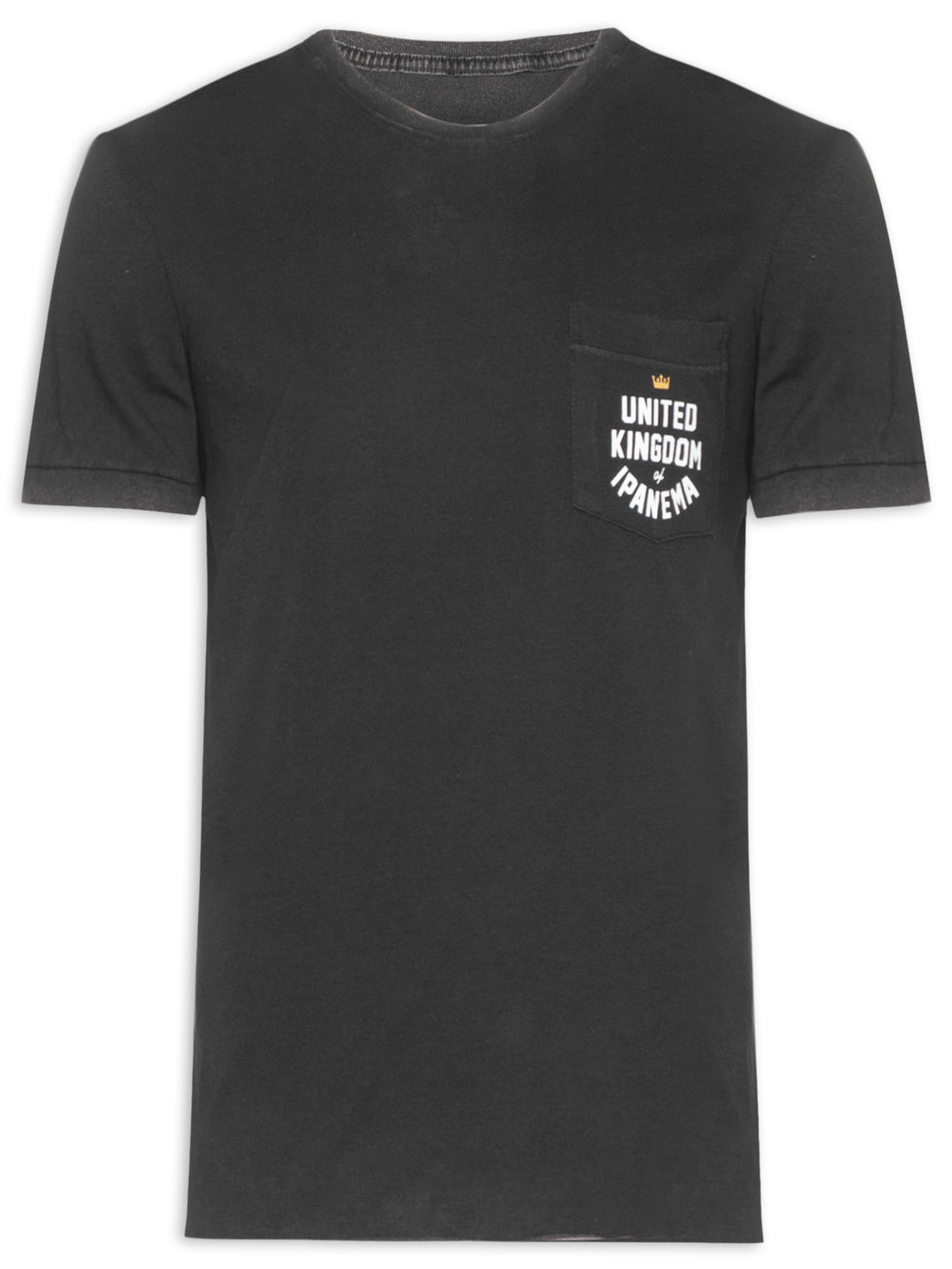 Camiseta Masculina Manga Curta Double Ipanema Kingdom Preto Osklen