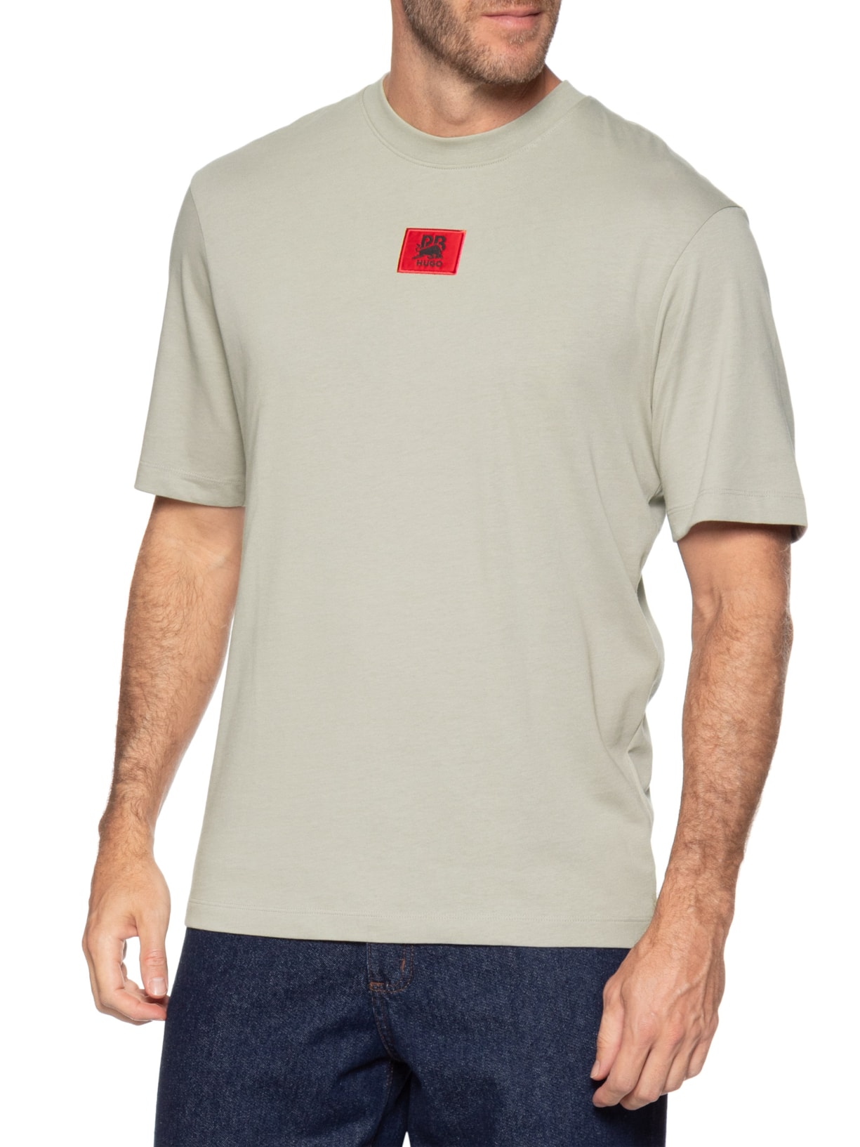 Camiseta Masculina Manga Curta Drambok_Rb Cinza Hugo