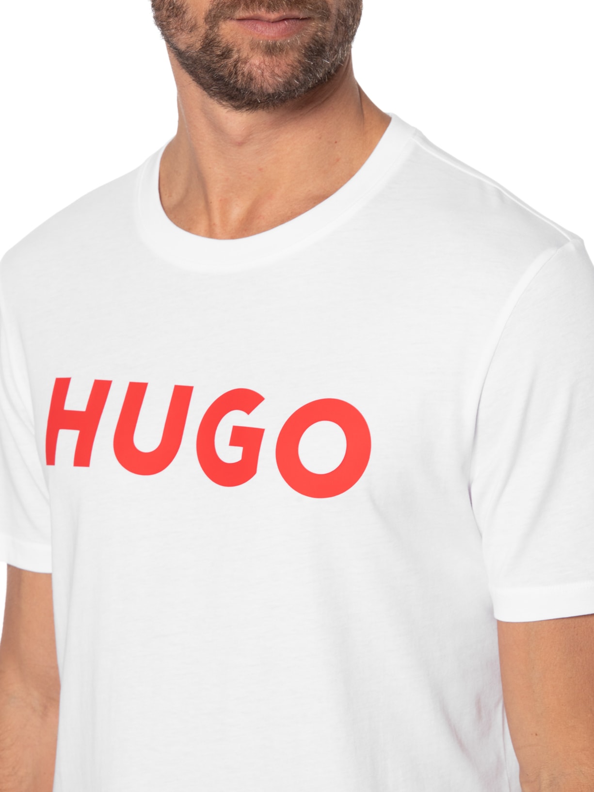 Camiseta Masculina Manga Curta Dulivio Branco Hugo