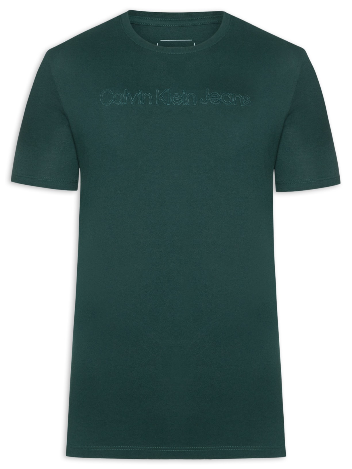 Camiseta Masculina Manga Curta Embossed + Bordado - Verde