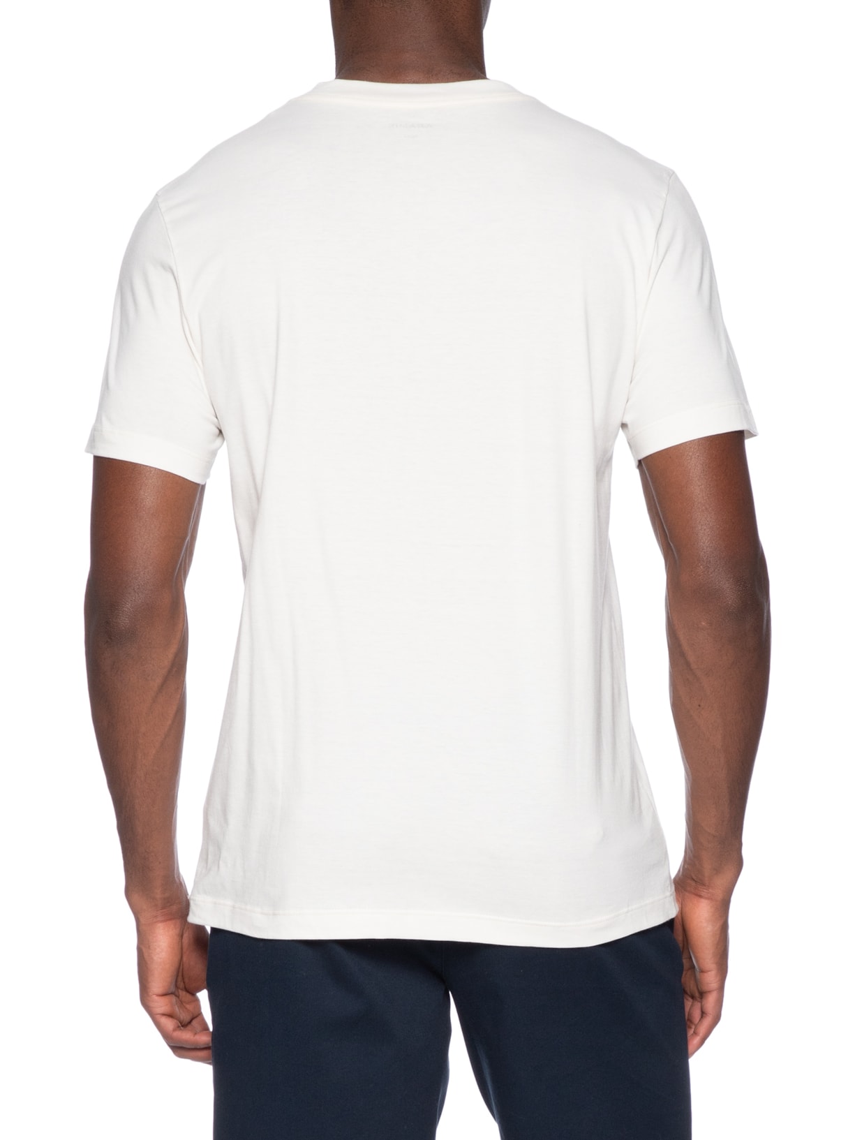 Camiseta Masculina Manga Curta Estampa Geométrica Branco Aramis