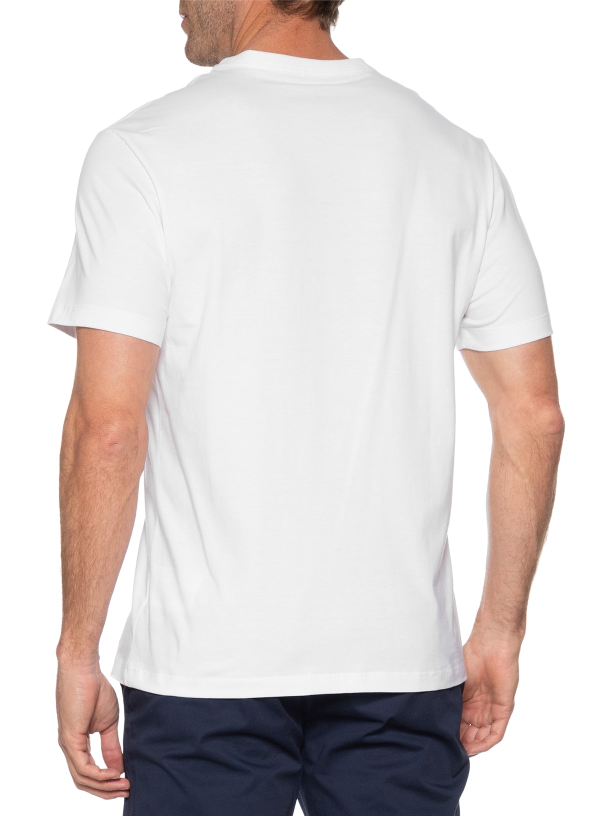 Camiseta Masculina Manga Curta Estampa Icon Branco Aramis