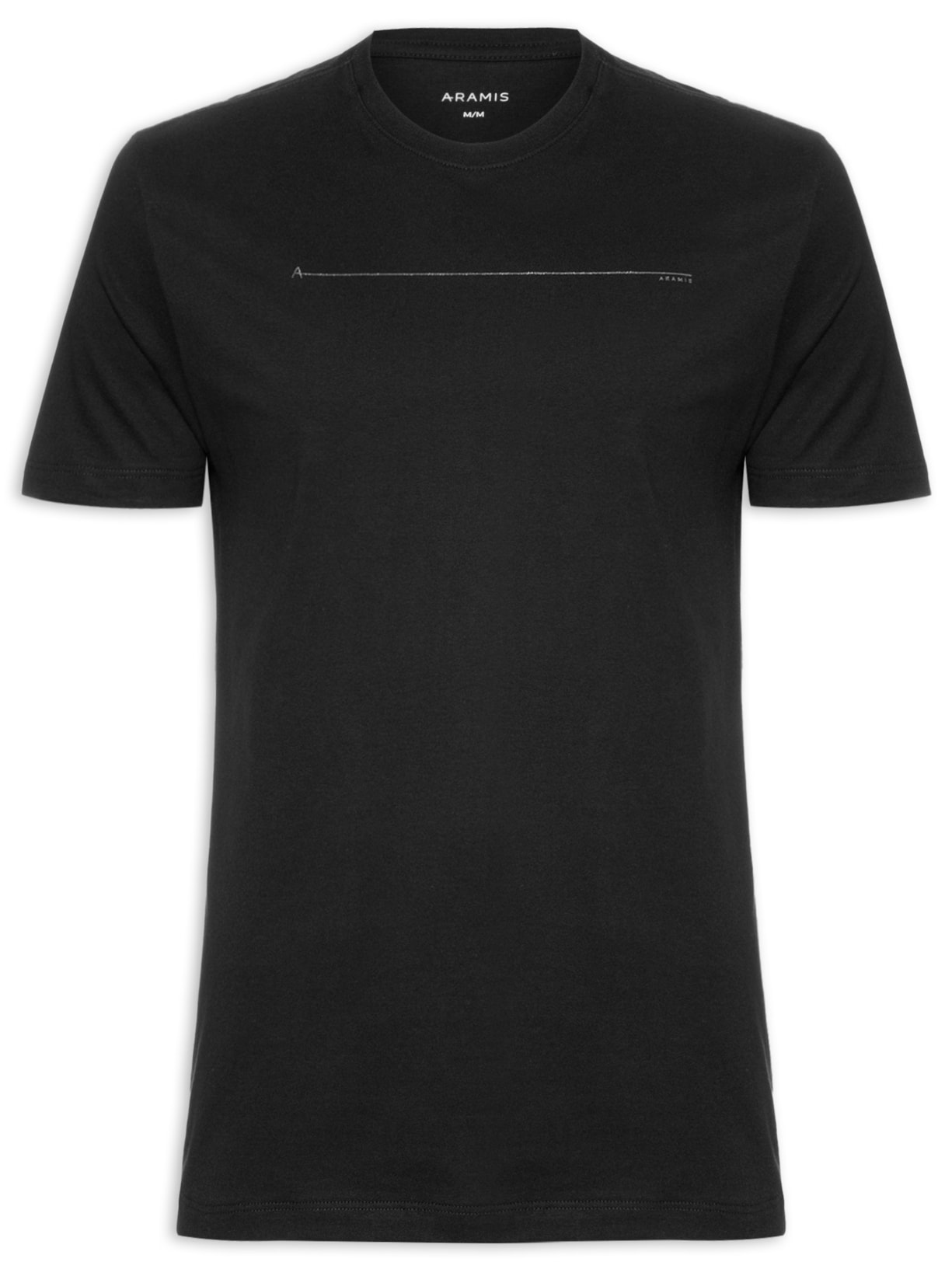 Camiseta Masculina Manga Curta Estampa Icon Preto Aramis
