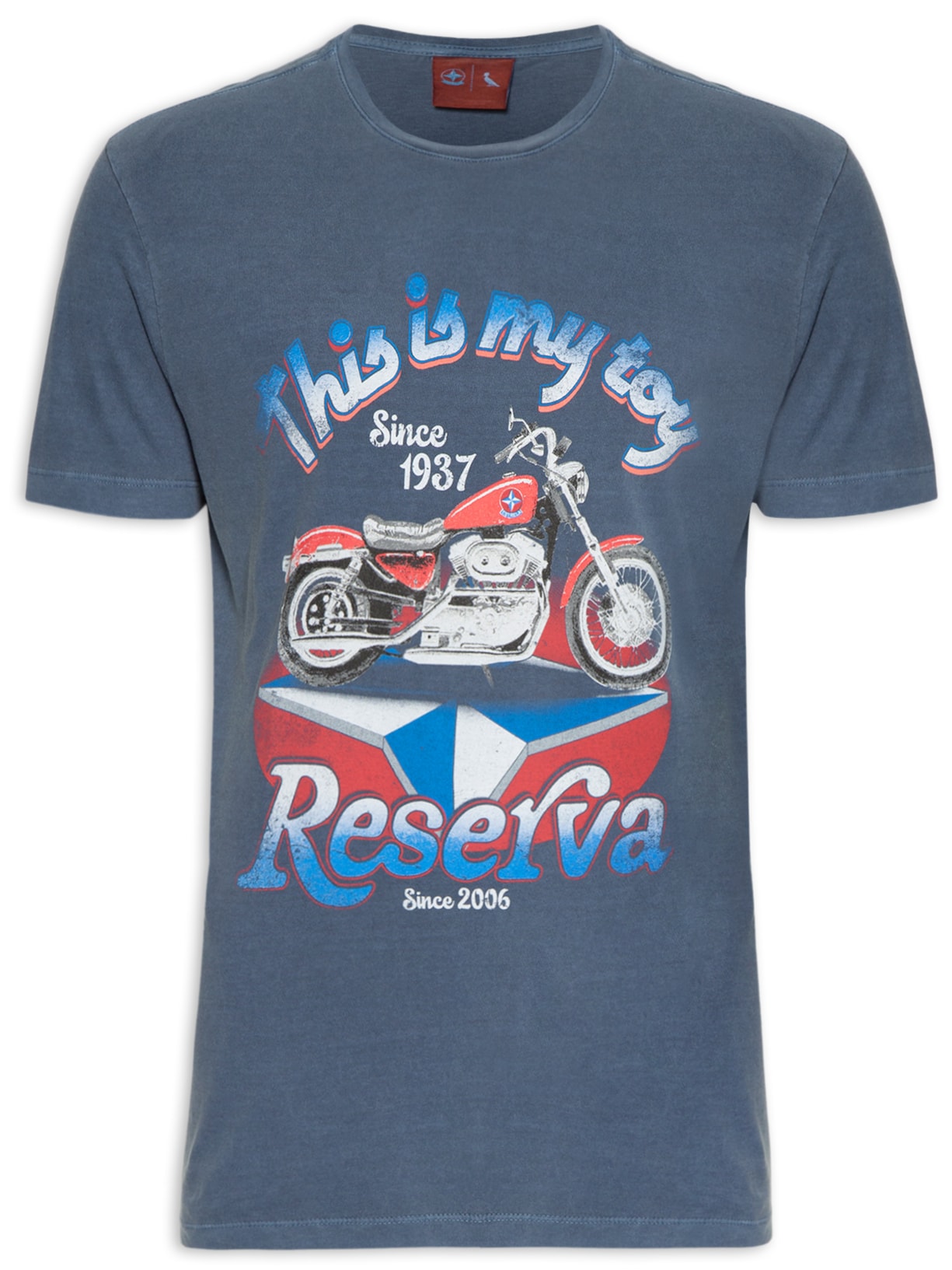 Camiseta Masculina Manga Curta Estampa My Toy Estrela - Azul