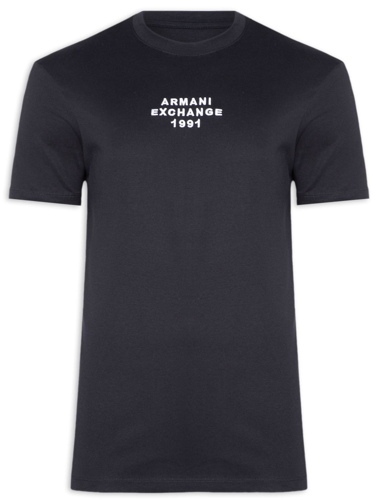 Camiseta Masculina Manga Curta Estampada Azul Armani Exchange