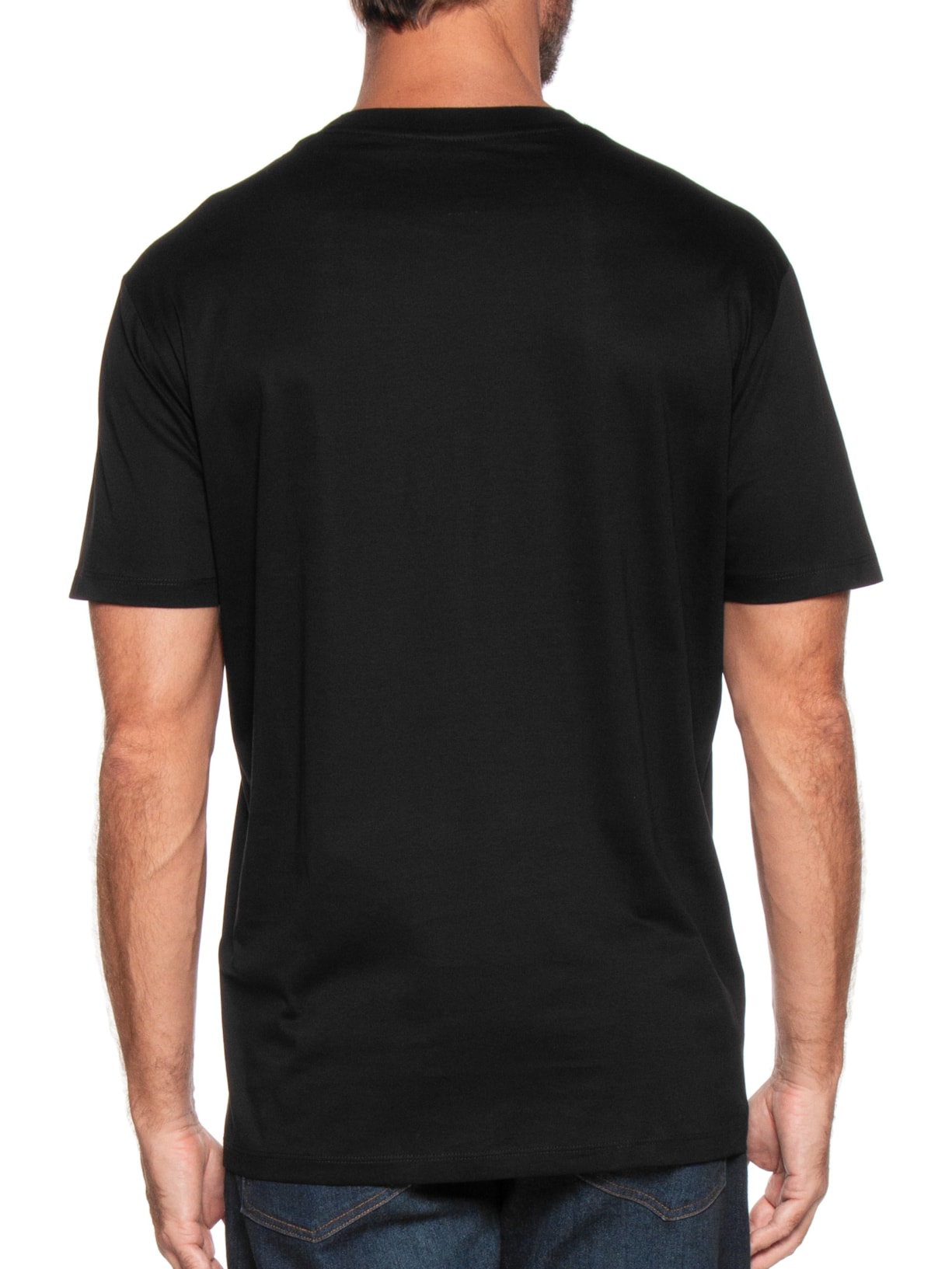 Camiseta Masculina Manga Curta Estampada Masculina Preto Armani Exchange