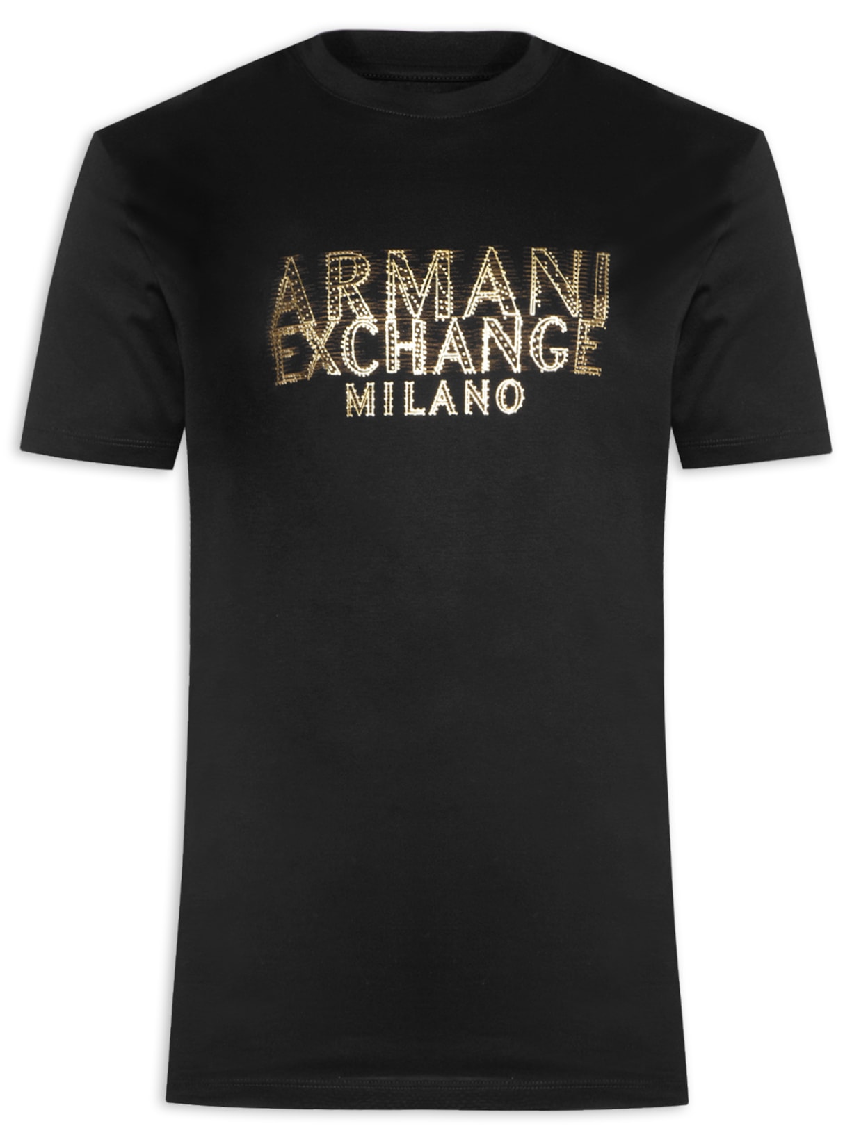 Camiseta Masculina Manga Curta Estampada Masculina Preto Armani Exchange