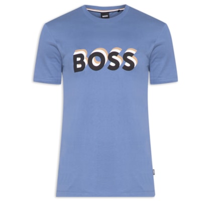 Camiseta Masculina Manga Curta Estampada Tiburt - Azul