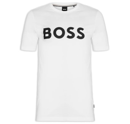 Camiseta Masculina Manga Curta Estampada Tiburt - Branco