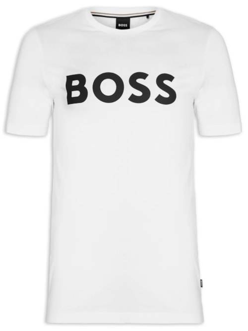 Camiseta Masculina Manga Curta Estampada Tiburt - Branco