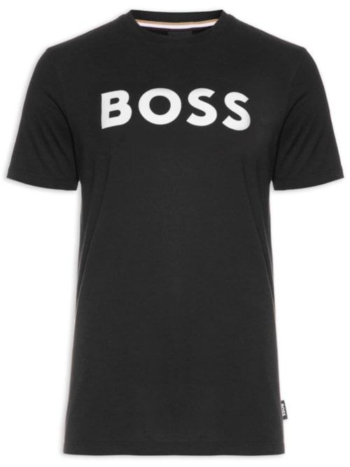 Camiseta Masculina Manga Curta Estampada Tiburt - Preto