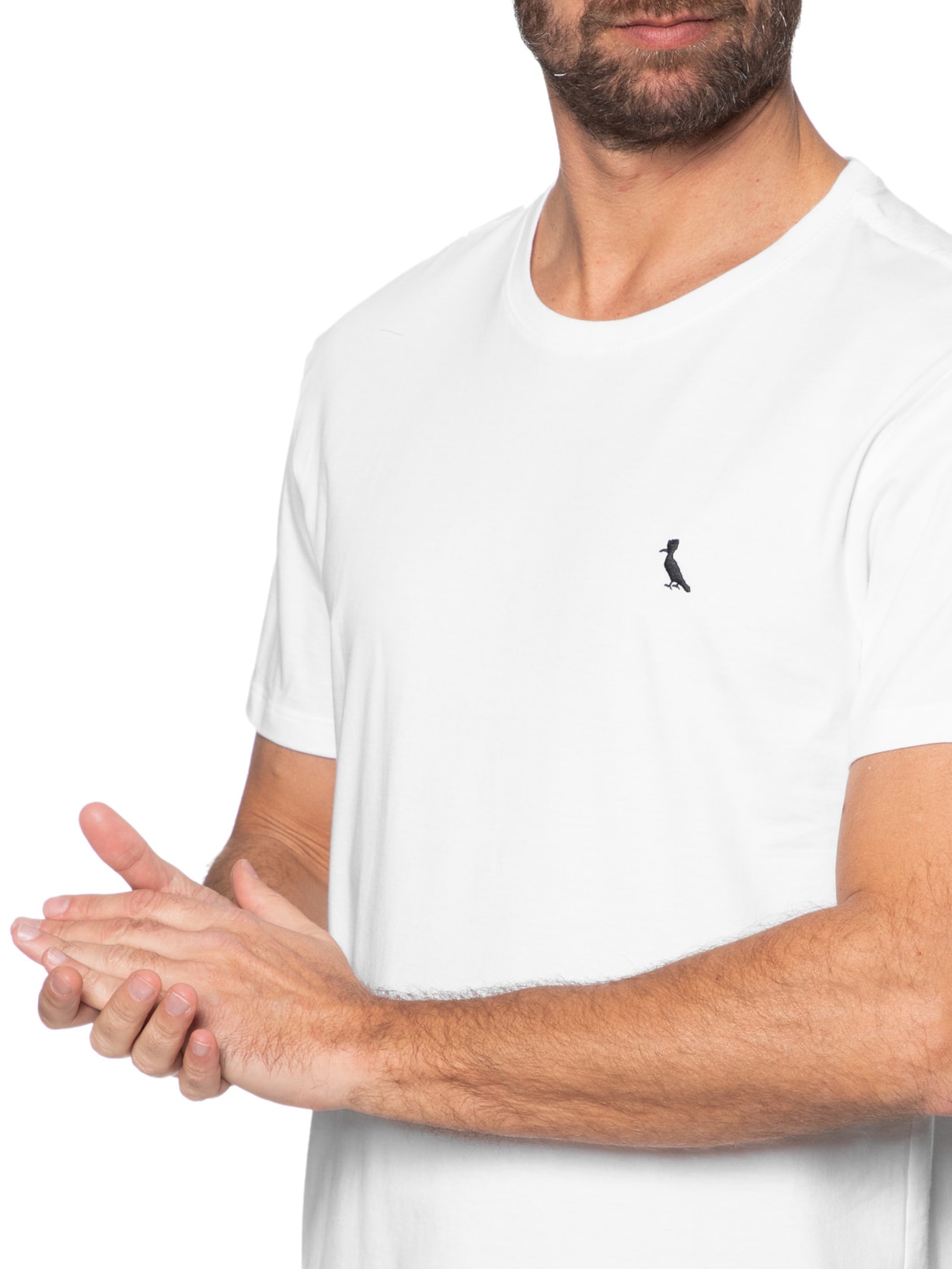 Camiseta Masculina Manga Curta Gola Care  Off White Reserva