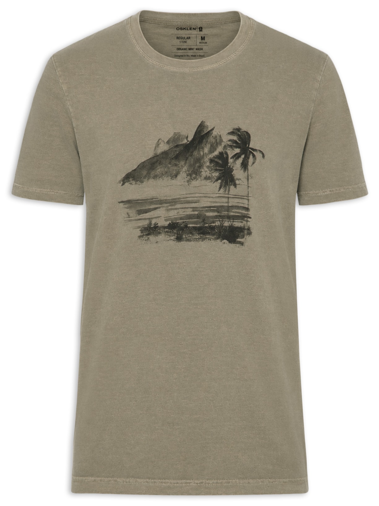 Camiseta Masculina Manga Curta Gola Careca 2 Irmãos - Marrom