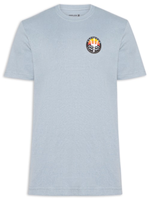 Camiseta Masculina Manga Curta Gola Careca Arpoador Symbol Over - Azul