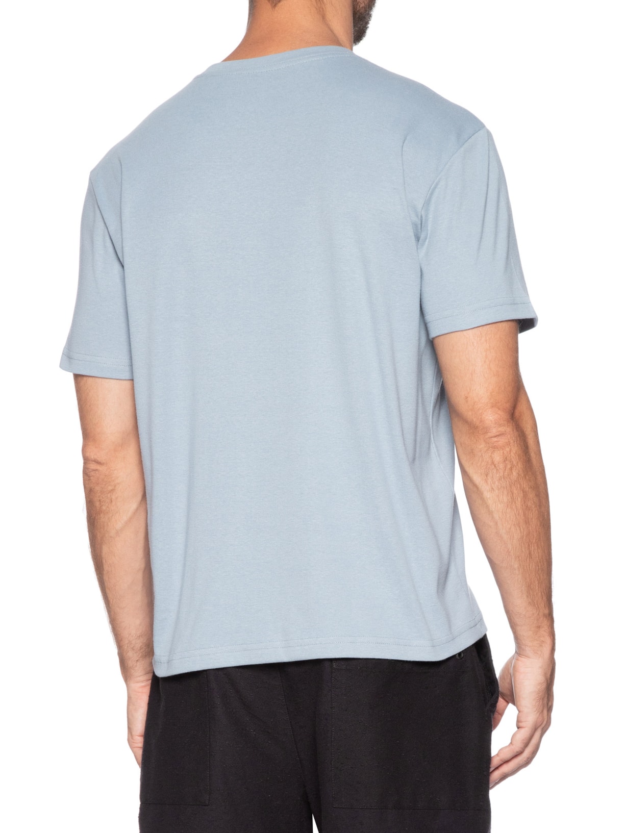 Camiseta Masculina Manga Curta Gola Careca Arpoador Symbol Over Azul Osklen