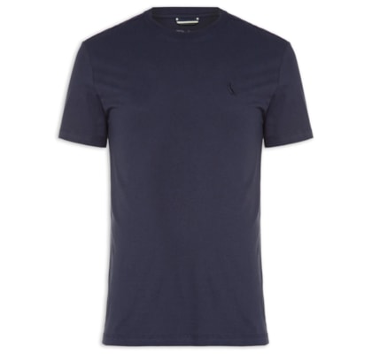 Camiseta Masculina Manga Curta Gola Careca - Azul