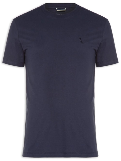 Camiseta Masculina Manga Curta Gola Careca - Azul