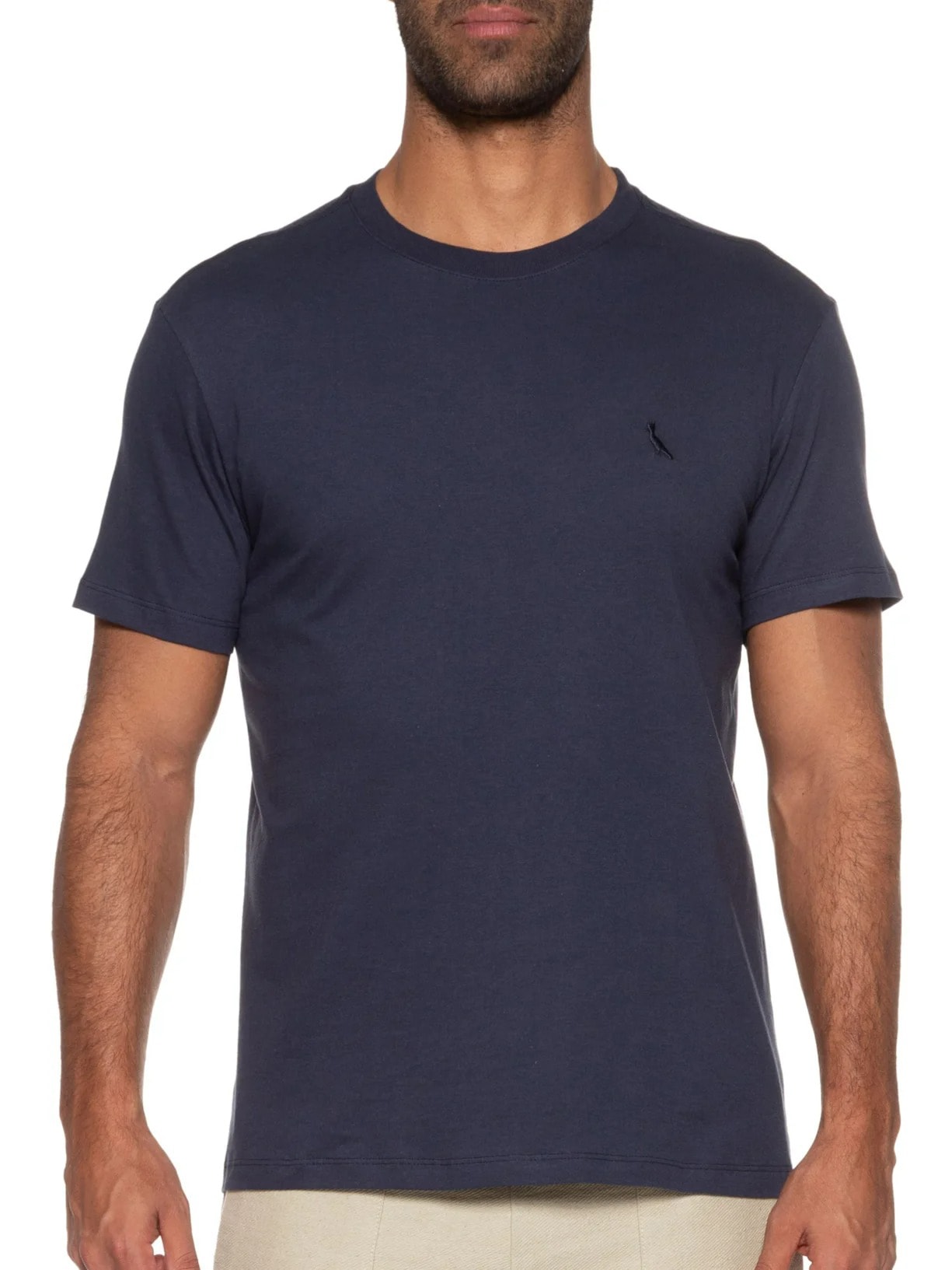 Camiseta Masculina Manga Curta Gola Careca Azul Reserva