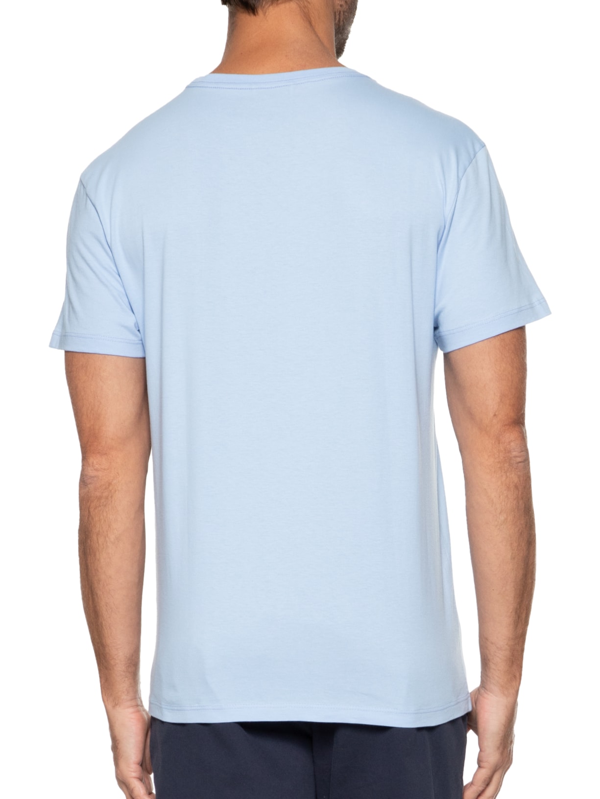 Camiseta Masculina Manga Curta Gola Careca Azul Reserva