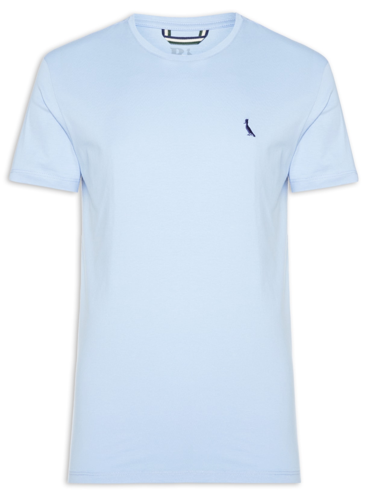 Camiseta Masculina Manga Curta Gola Careca Azul Reserva