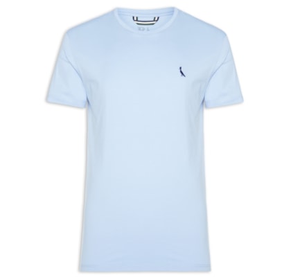 Camiseta Masculina Manga Curta Gola Careca - Azul
