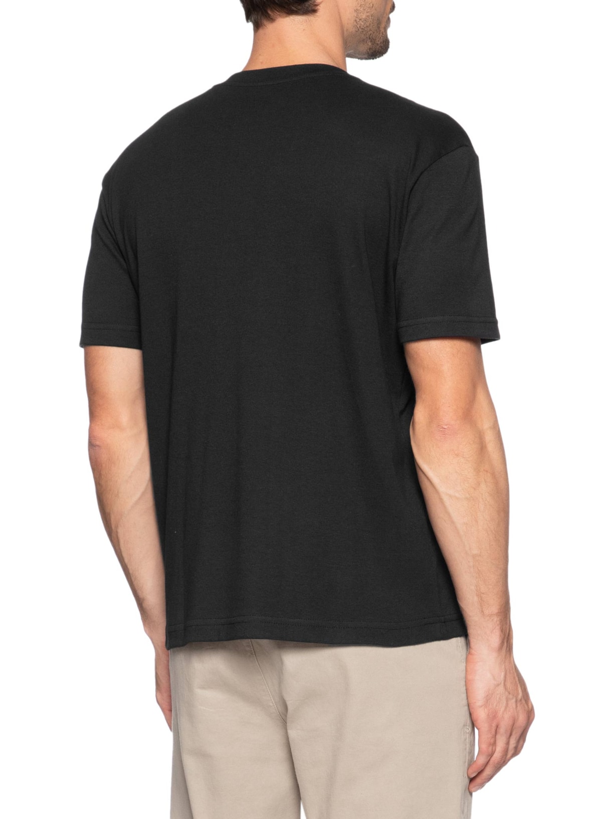 Camiseta Masculina Manga Curta Gola Careca Big Color Blocks Preto Osklen