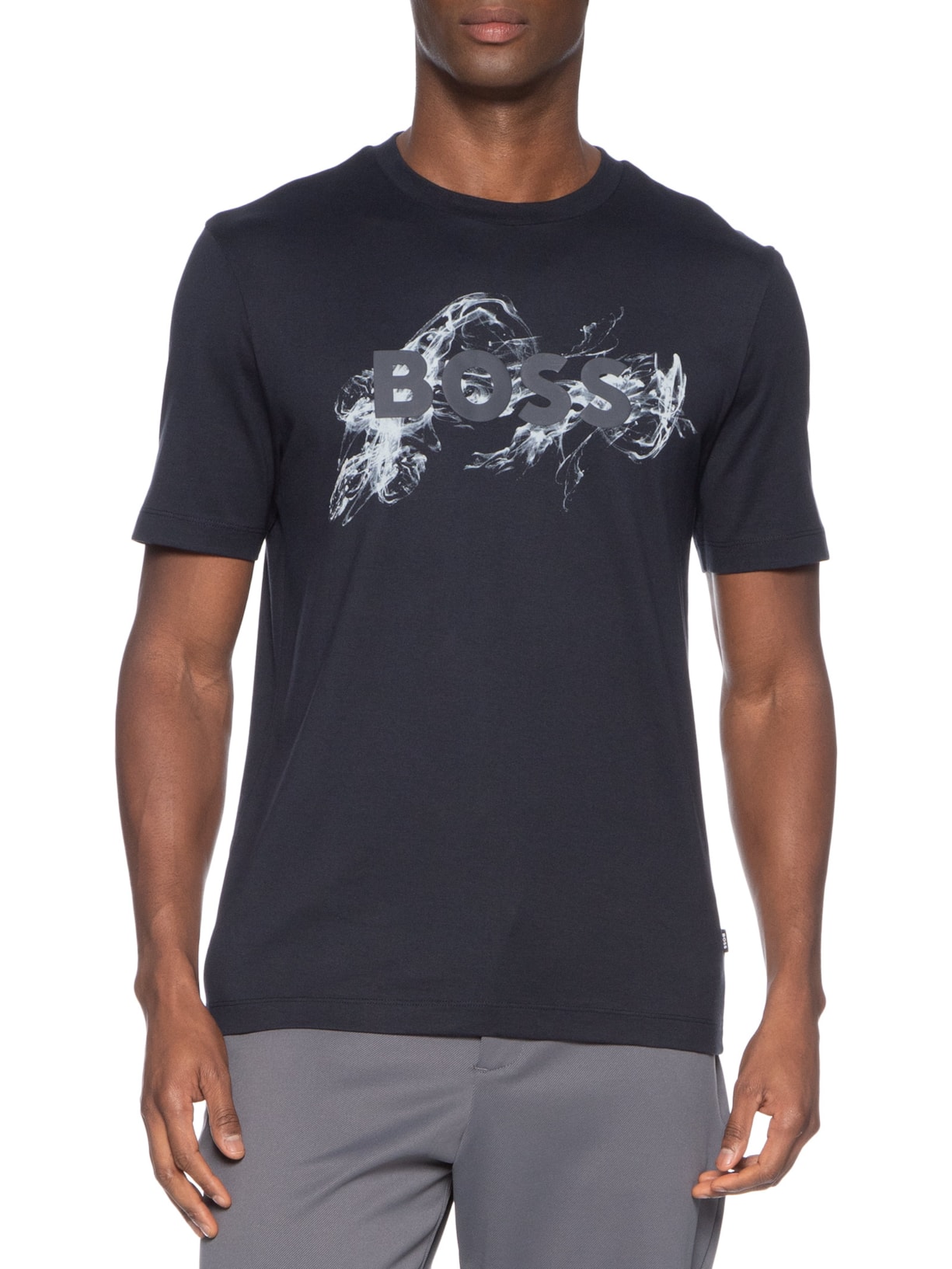Camiseta Masculina Manga Curta Gola Careca C-Thompson  Azul Boss
