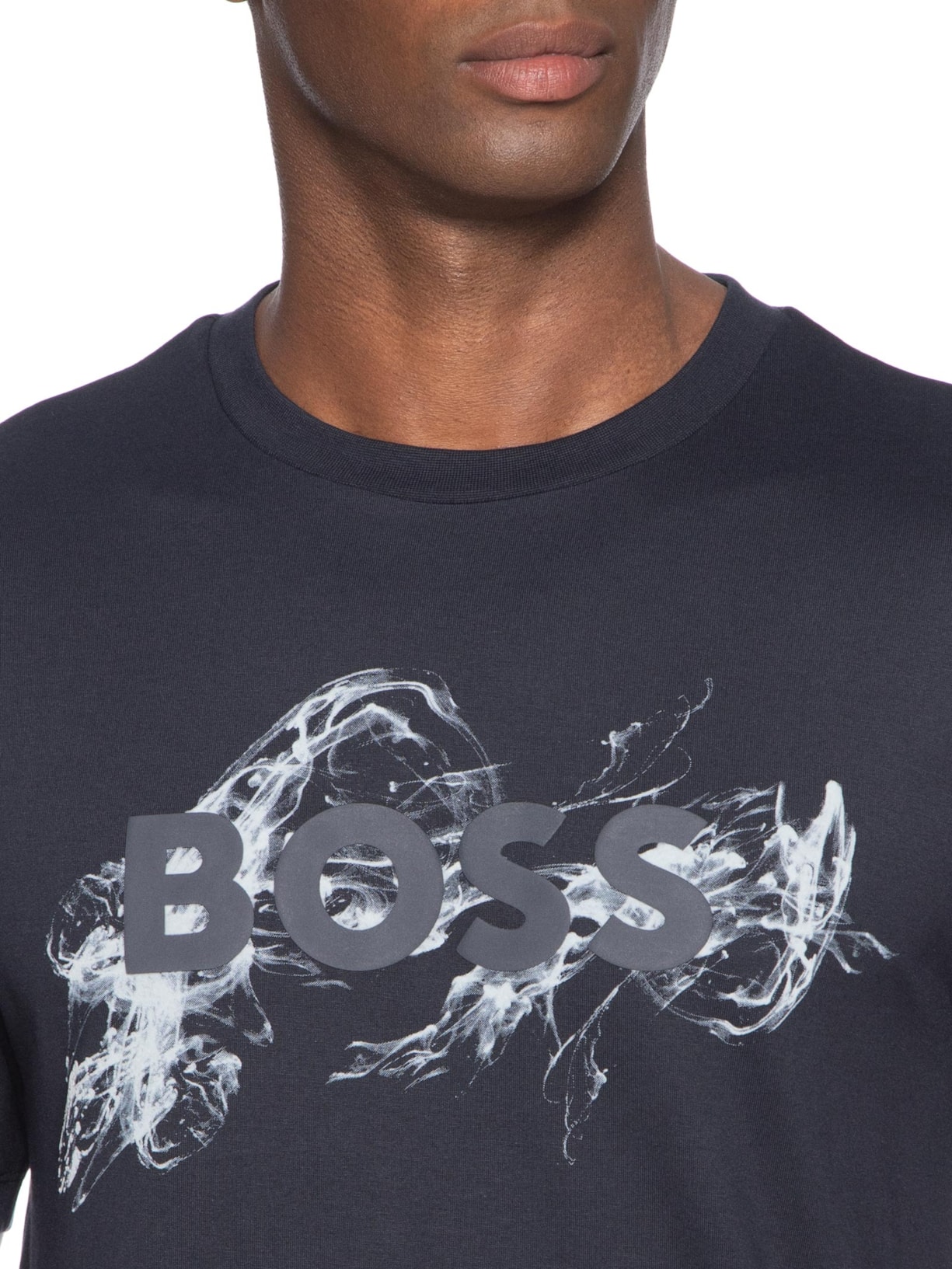 Camiseta Masculina Manga Curta Gola Careca C-Thompson  Azul Boss